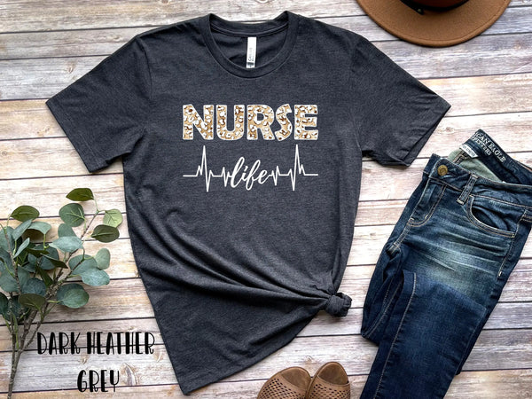 Leopard Nurse Life Shirt, Nurse Life Shirt, Nurse Shirts